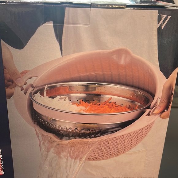 4 in 1 DRAIN BASKET - colander with mixing bowl and 3 different attachments - Picture 2 of 5